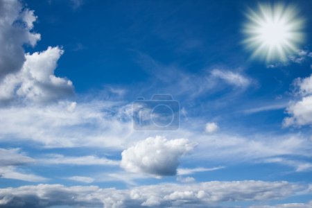 Photo for Beautiful sky clouds in nature in an atmosphere of clean air - Royalty Free Image