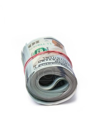 Foto de Dinero del dólar de negocios sobre fondo blanco - Imagen libre de derechos