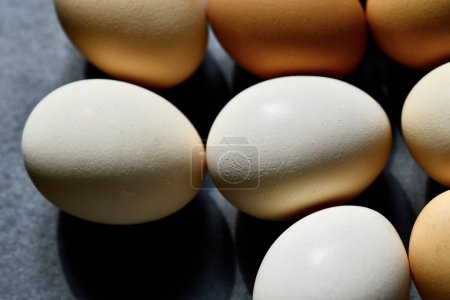 Photo for Beautiful close-up view of colorful eggs. Easter. Abstraction. Art. - Royalty Free Image