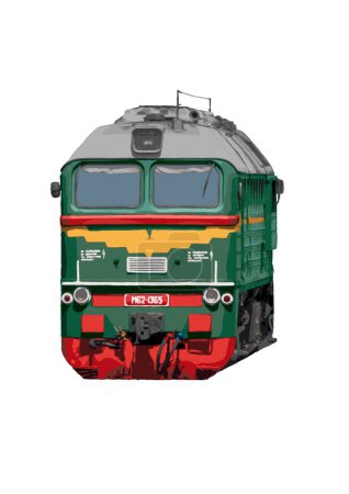 Photo for M62 Diesel Locomotive on white - Royalty Free Image