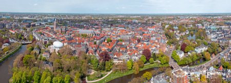 Photo for Aerial panorama from the city Zwolle in the Netherlands - Royalty Free Image