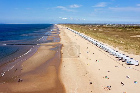 Photo for Aerial from the beach at Julianadorp in the Netherlands - Royalty Free Image