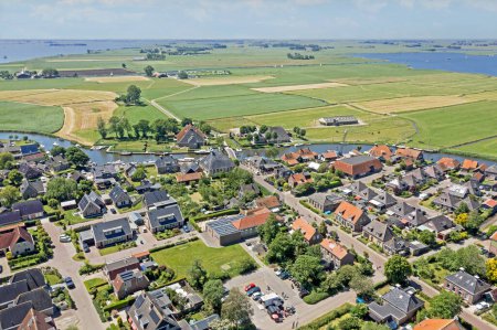 Photo for Aerial from the little village Gaastmeer in Friesland the Netherlands - Royalty Free Image