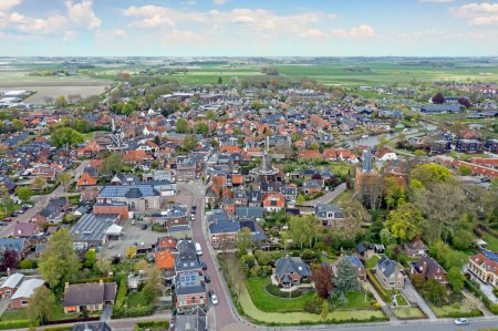 Photo for Aerial from the traditional city Winsum in Groningen the Netherlands - Royalty Free Image