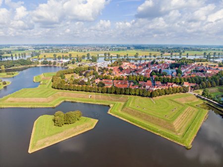 Photo for Aerial from the historical city Heusden in the Netherlands - Royalty Free Image