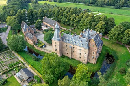 Photo for Aerial from medieval castle Doorwerth in Gelderland the Neteherlands - Royalty Free Image