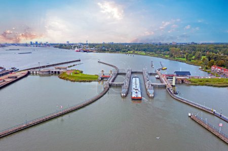 Photo for Aerial from the 'Oranje sluizen' in Amsterdam the Netherlands - Royalty Free Image