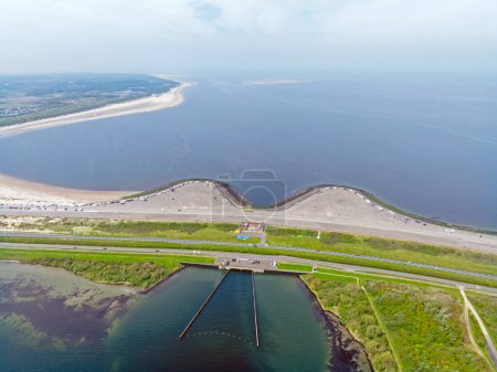 Aerial from the Brouwersdam in Zeeland the Netherlands