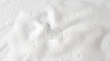 Photo for Abstract background white soapy foam texture. Shampoo foam with bubbles - Royalty Free Image