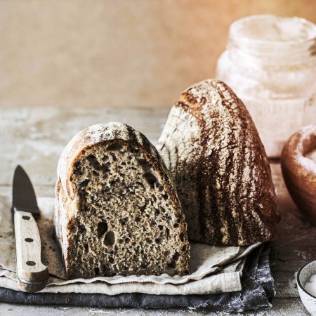 Foto de Una imagen de pan fresco casero - Imagen libre de derechos