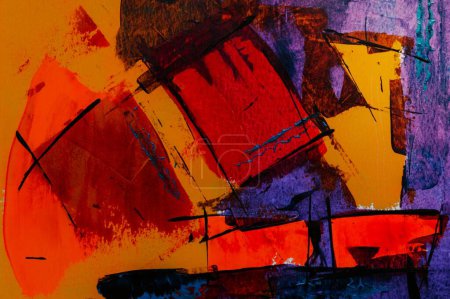 Téléchargez les photos : Bold abstract painting background - en image libre de droit
