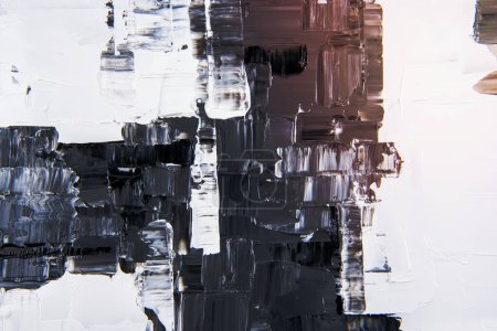 Foto de Textura de pintura fondo de pantalla, arte abstracto negro en pintura acrílica - Imagen libre de derechos