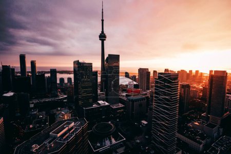 Téléchargez les photos : Toronto au coucher du soleil, Canada - en image libre de droit