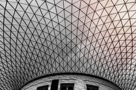 Photo for A white latticework ceiling in the British Museum. - Royalty Free Image