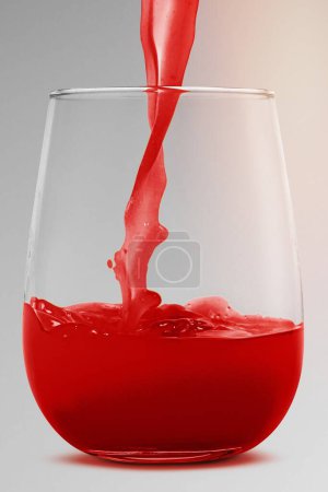 Photo for Fresh pomegranate juice in a glass mockup - Royalty Free Image