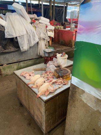 Boucherie abattue poulets et de la viande à Bali
