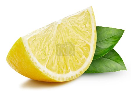 Foto de Recorte de rodajas de limón. Rebanadas de limón aislado en blanco. Limón profundidad completa de campo - Imagen libre de derechos