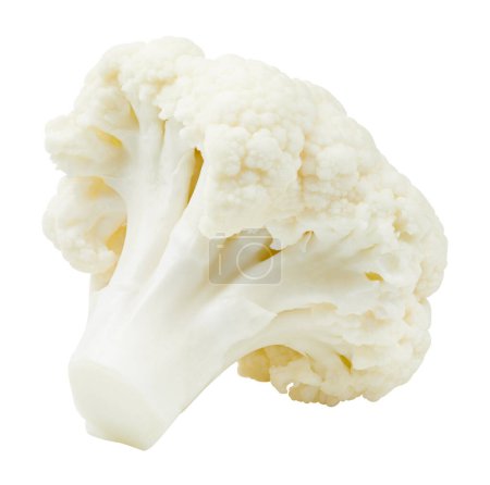 Photo for Cauliflower isolated on white background. Ripe fresh cauliflower Clipping Path - Royalty Free Image