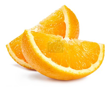 Téléchargez les photos : Tranche de fruits orange isolée sur fond blanc. Orange Clipping Path. Qualité macro photo - en image libre de droit