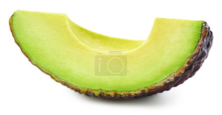 Photo for Avocado half isolated on white background. Ripe fresh Avocado Clipping Path - Royalty Free Image