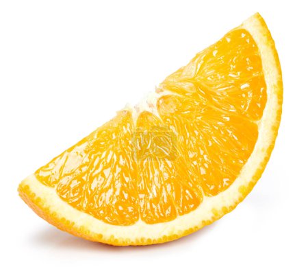 Photo for Orange fruits slice isolated on white background. Orange Clipping Path - Royalty Free Image
