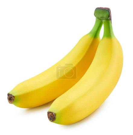 Photo for Bunch of bananas isolated on white background. Ripe bananas Clipping Path. Quality macro photo for your project. - Royalty Free Image