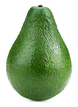Photo for Avocado isolated on white background. Ripe fresh green avocado Clipping Path - Royalty Free Image