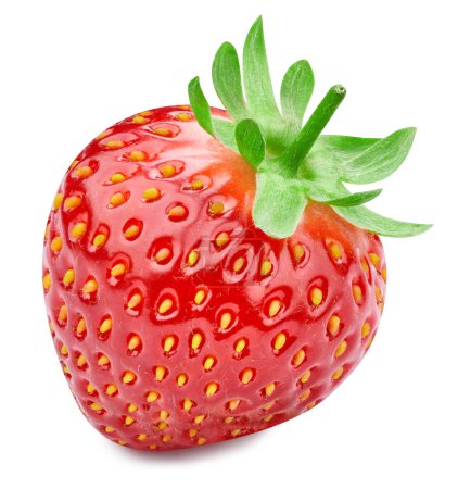 Photo for Strawberry isolated on white background. Fresh strawberry Clipping Path - Royalty Free Image