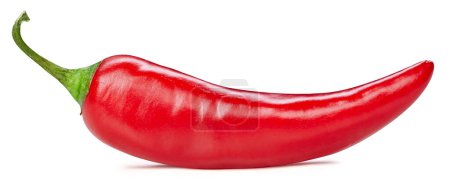 Photo for Chili pepper isolated on white background. Ripe chili pepper Clipping Path - Royalty Free Image