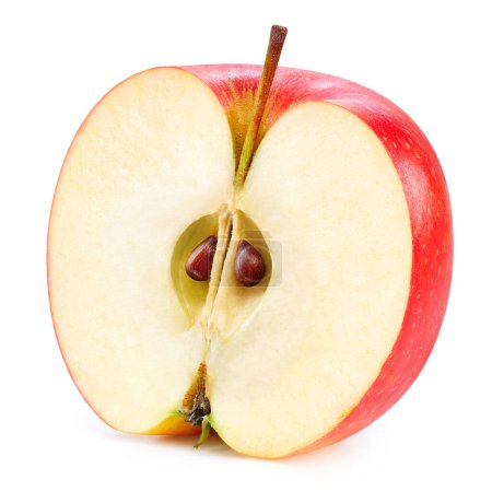 Téléchargez les photos : Pommes rouges isolées sur fond blanc. Pommes fraîches mûres Clipping Path. Qualité macro photo - en image libre de droit