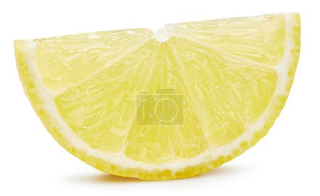 Photo for Lemon slice isolated on white background. Lemon fruit Clipping Path. Quality macro photo - Royalty Free Image