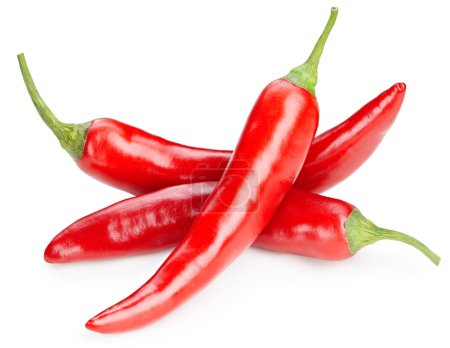 Photo for Chili pepper isolated on a white background. Chili hot pepper clipping path - Royalty Free Image