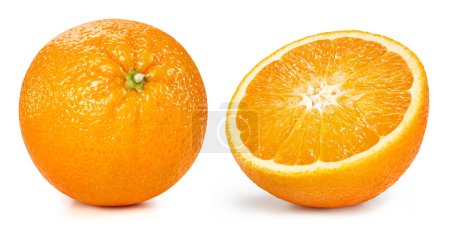 Photo for Orange fruits isolated on white background. Orange Clipping Path. Orange collection - Royalty Free Image