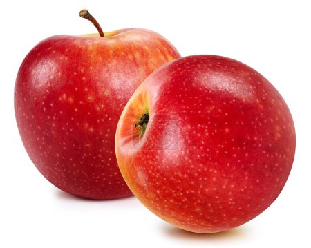 Äpfel isoliert auf weißem Hintergrund. Rote Äpfel schneiden Pfad.