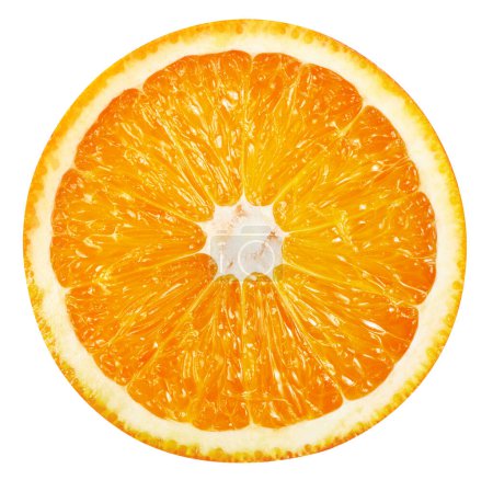Téléchargez les photos : Tranche de fruits orange isolée sur fond blanc. Orange Clipping Path. La meilleure photo pour votre projet. - en image libre de droit