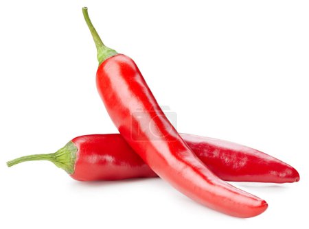 Photo for Chili pepper isolated on a white background. Chili hot pepper clipping path - Royalty Free Image