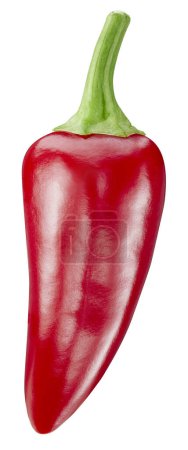 Photo for Chili hot pepper clipping path. Fresh red pepper. Chili pepper isolated on a white background - Royalty Free Image