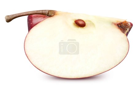 Foto de Rodajas de manzana roja aisladas en blanco. Con camino de recorte - Imagen libre de derechos