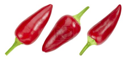 Photo for Chili with clipping path isolated on a white background. Chili collection - Royalty Free Image