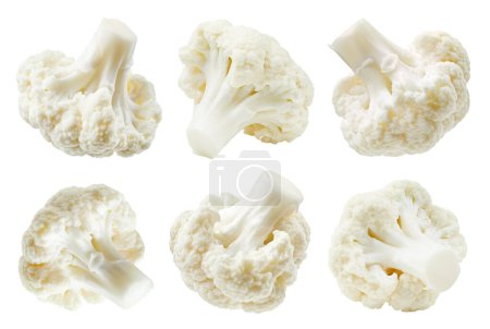 Photo for Collection Cauliflower. Cauliflower with clipping path isolated on a white background. Fresh organic vegetable. Full depth of field - Royalty Free Image
