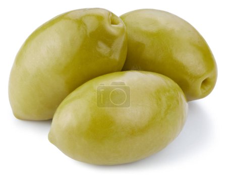Photo for Olive isolated on white background. Olive fruit clipping path. Olive macro studio photo - Royalty Free Image
