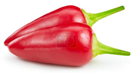 Photo for Chili pepper isolated on white background. Ripe chili pepper Clipping Path - Royalty Free Image