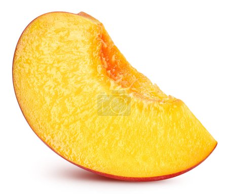 Photo for Peach. Fresh organic peach isolated on white background. Peach macro - Royalty Free Image