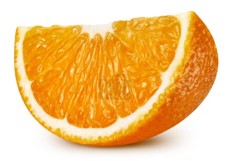 Téléchargez les photos : Tranches d'orange juteuses isolées sur fond blanc avec chemin de coupe - en image libre de droit