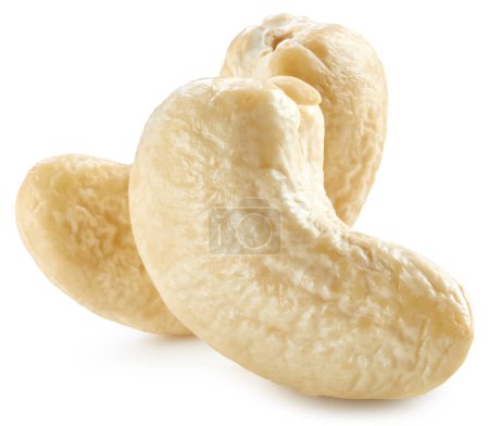 Photo for Cashew nut. Cashew isolated on white background. Cashew clipping path. - Royalty Free Image
