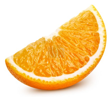 Photo for Juicy orange slices isolated on white background with clipping path - Royalty Free Image