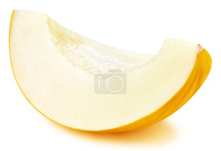 Téléchargez les photos : Melon jaune mûr sur fond blanc. Melon Clipping Path - en image libre de droit