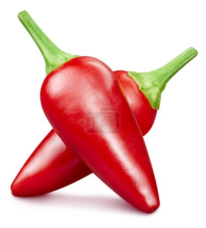 Photo for Chili pepper isolated on a white background. Pepper cut into pieces clipping path - Royalty Free Image