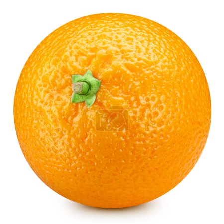Foto de Naranja aislado sobre fondo blanco. Ruta de recorte de cítricos naranja. Naranja macro estudio foto - Imagen libre de derechos