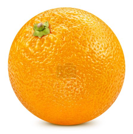 Photo for Orange isolated on white background. Orange citrus fruit clipping path. Orange macro studio photo - Royalty Free Image
